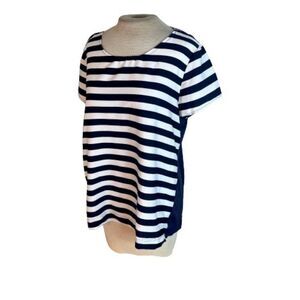 Gap Striped Top Shirt Blue White Striped L Large Minor Flaw